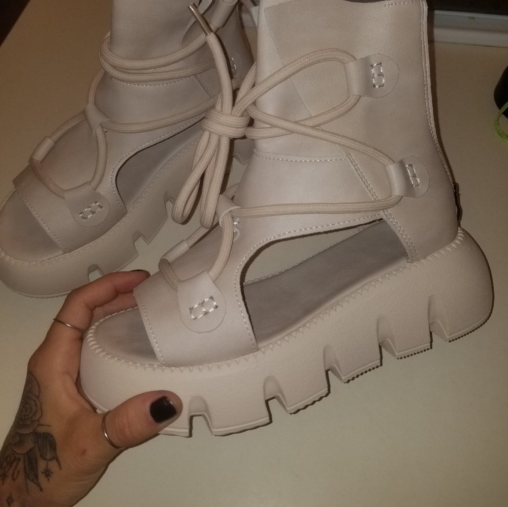 Temu high top Roman sandals